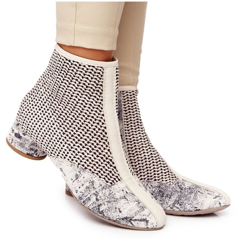 Boots Talon Tressé Maciejka 04937-03 Gris beige