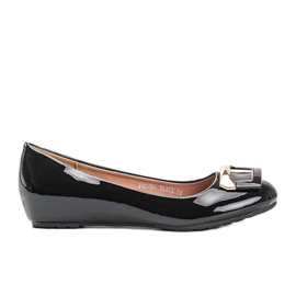 Ballerines Lillie laquées noires le noir