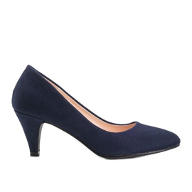 Escarpins Karissa en éco-daim bleu marine