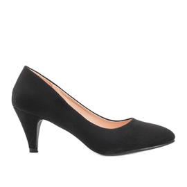 Escarpins noirs en daim écologique de Karissa le noir