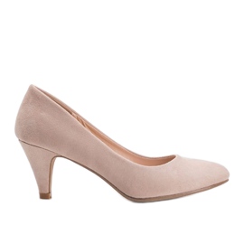 Escarpins Karissa en éco-suédine beige