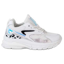 SHELOVET Baskets mode confortables blanc