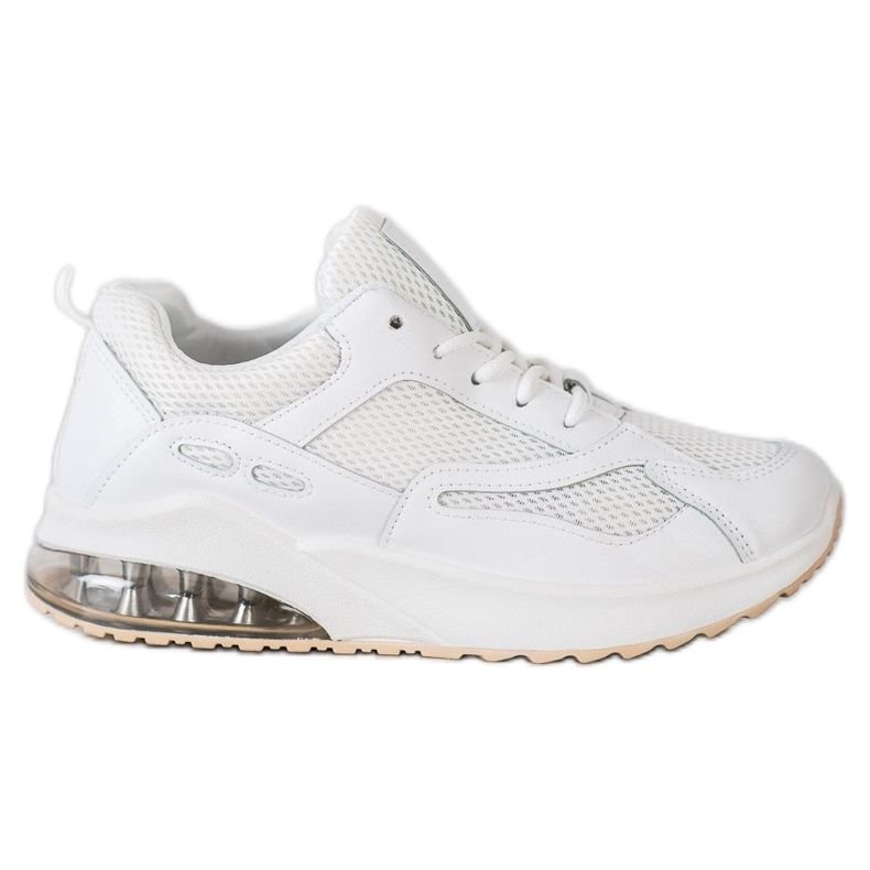 SHELOVET Baskets blanches avec maille SHELOVET Baskets blanches avec maille