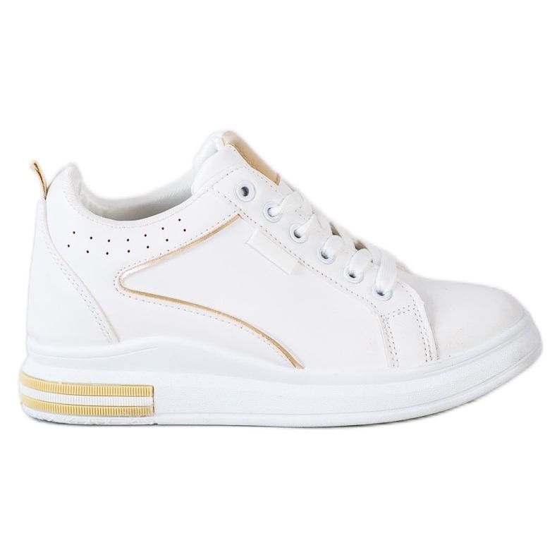 SHELOVET Chaussures blanches à semelle compensée cachée
