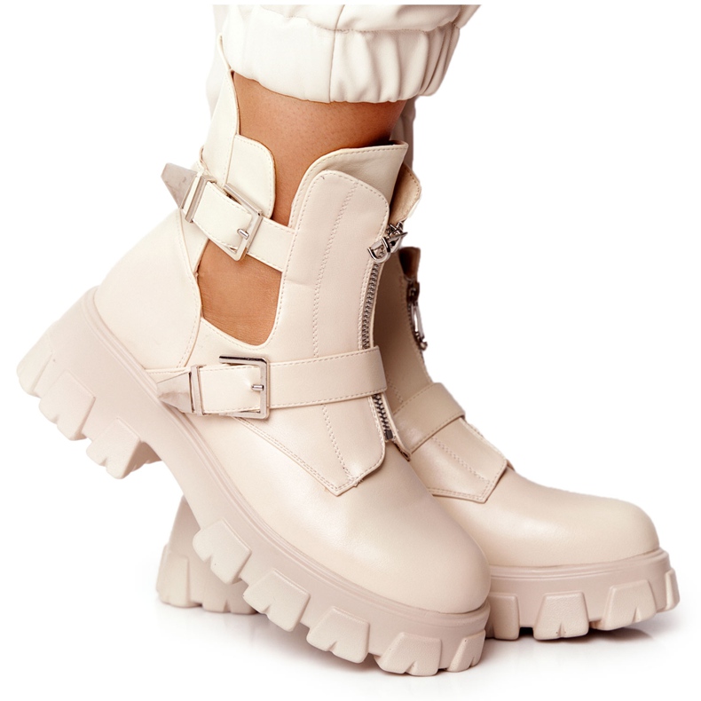 FB2 Bottines Plateformes Femme Beige Cosmic Love FB2 Bottines Plateformes Femme Beige Cosmic Love