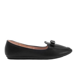Mocassins femme noirs avec nœud Ingrid