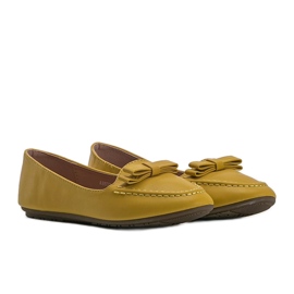 Mocassins pour femmes jaunes avec un nœud Ingrid Mocassins pour femmes jaunes avec un nœud Ingrid