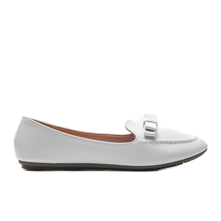 Mocassins femme blancs avec nœud Ingrid blanche Mocassins femme blancs avec nœud Ingrid blanche