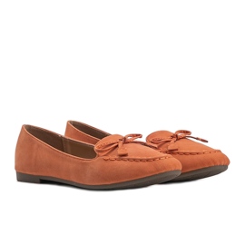 Ballerines en daim orange Amara