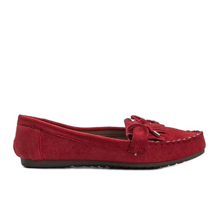 Mocassins en éco-daim rouge Kira