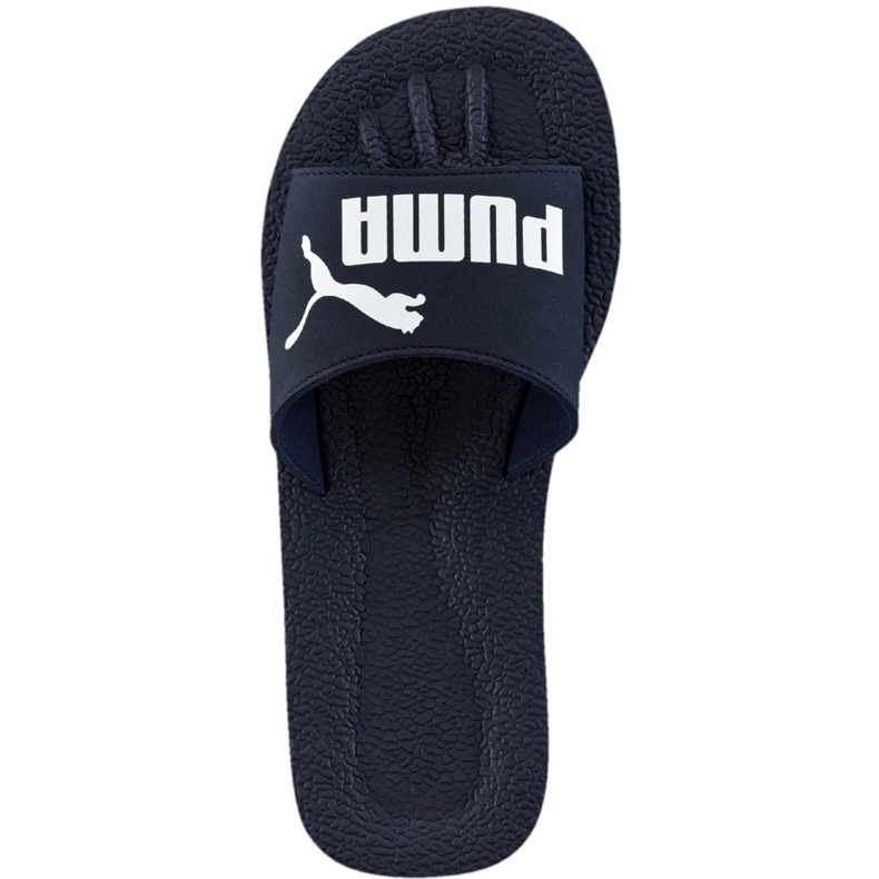 Chaussons Puma Purecat marine blanc 360262 02 blanche bleu marin