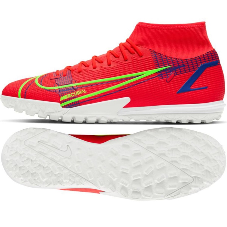 Chaussure de football Nike Mercurial Superfly 8 Academy Tf M CV0953 600 rouge oranges et rouges Chaussure de football Nike Mercurial Superfly 8 Academy Tf M CV0953 600 rouge oranges et rouges
