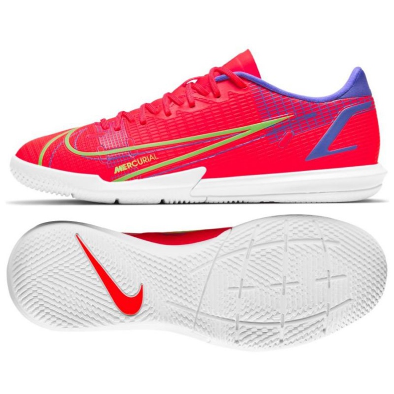 Chaussure de football Nike Mercurial Vapor 14 Academy Ic CV0973 600 rouge oranges et rouges