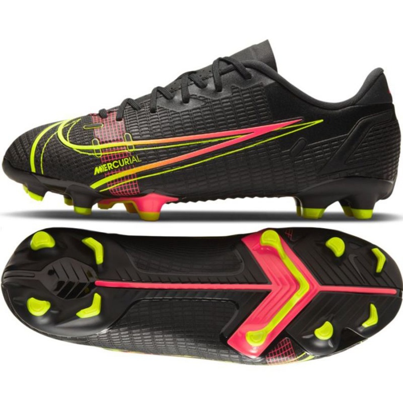 Nike Vapor 14 Academy FG / MG Jr CV0811 090 chaussures de football multicolore le noir