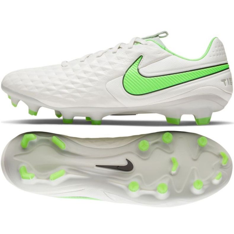 Chaussures de football Nike Tiempo Legend 8 Pro Fg M AT6133 030 blanche blanche Chaussures de football Nike Tiempo Legend 8 Pro Fg M AT6133 030 blanche blanche