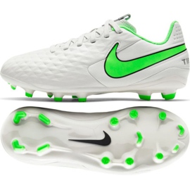 Nike Tiempo Legend 8 Academy Mg Jr AT5732 030 chaussures de football ivoire blanche