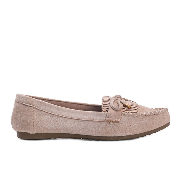Mocassins Kira en éco-suédine beige