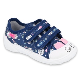 Chaussures enfant Befado 907P127 bleu marine rose