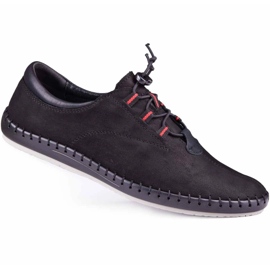 Kampol Chaussures décontractées noires pour hommes 337/61 le noir