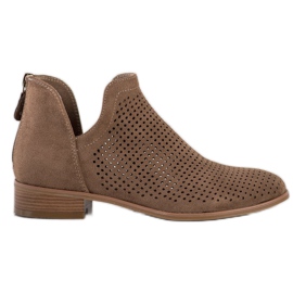 Bottines ajourées de printemps VINCEZA brun