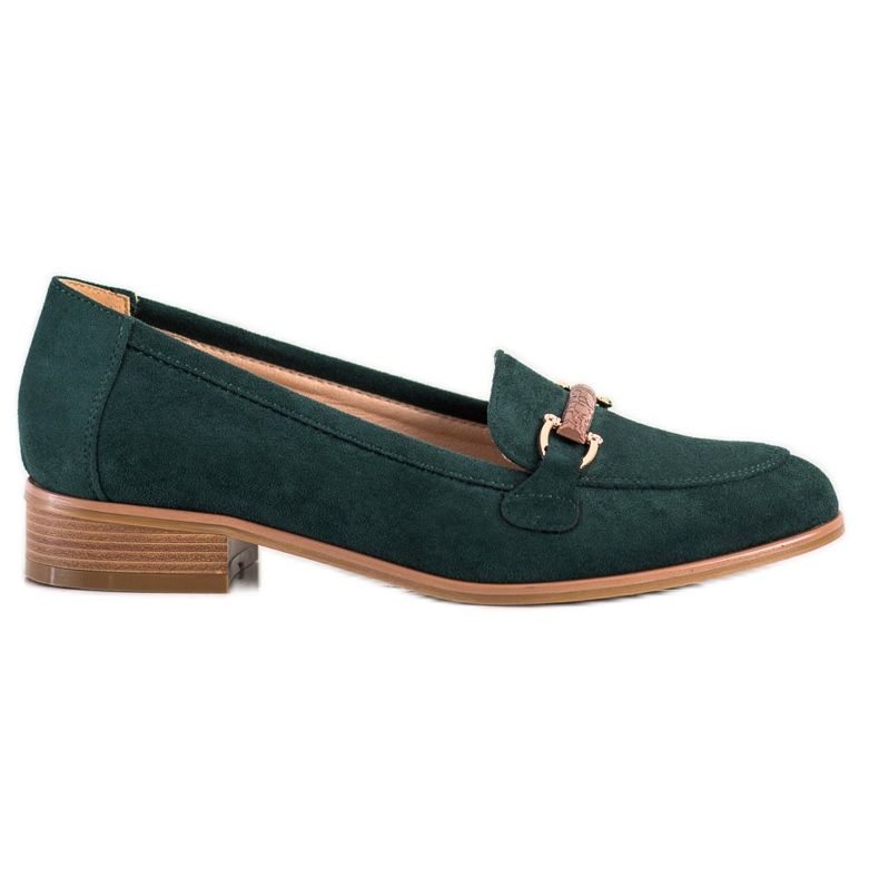 Mocassins à talons bas VINCEZA vert