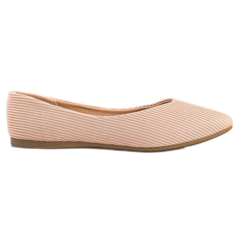 Ballerines aux rayures de VINCEZA beige Ballerines aux rayures de VINCEZA beige