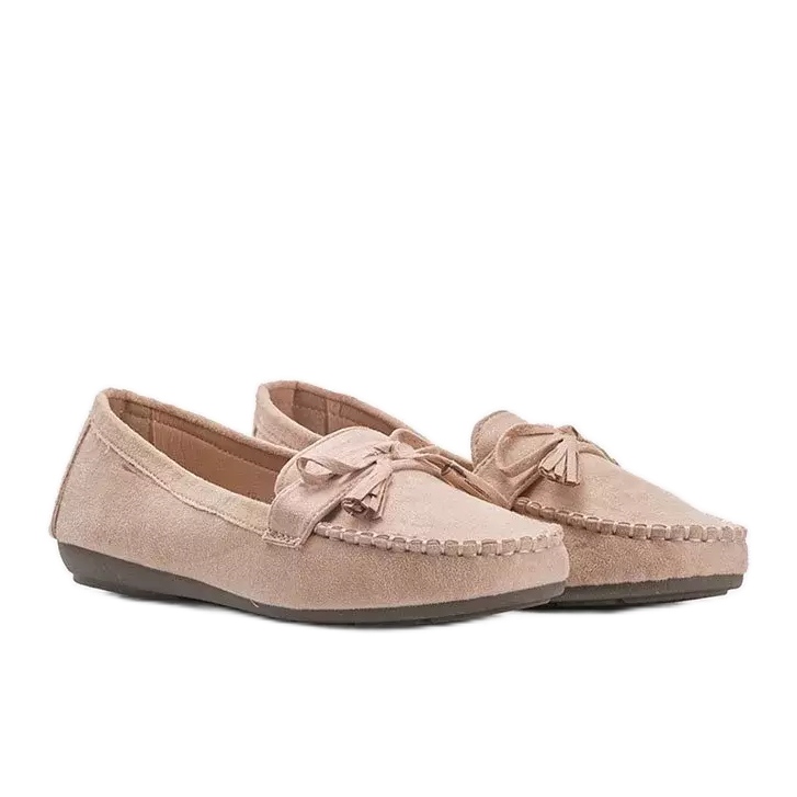 Mocassins femme beige à nœud Kassandra Mocassins femme beige à nœud Kassandra