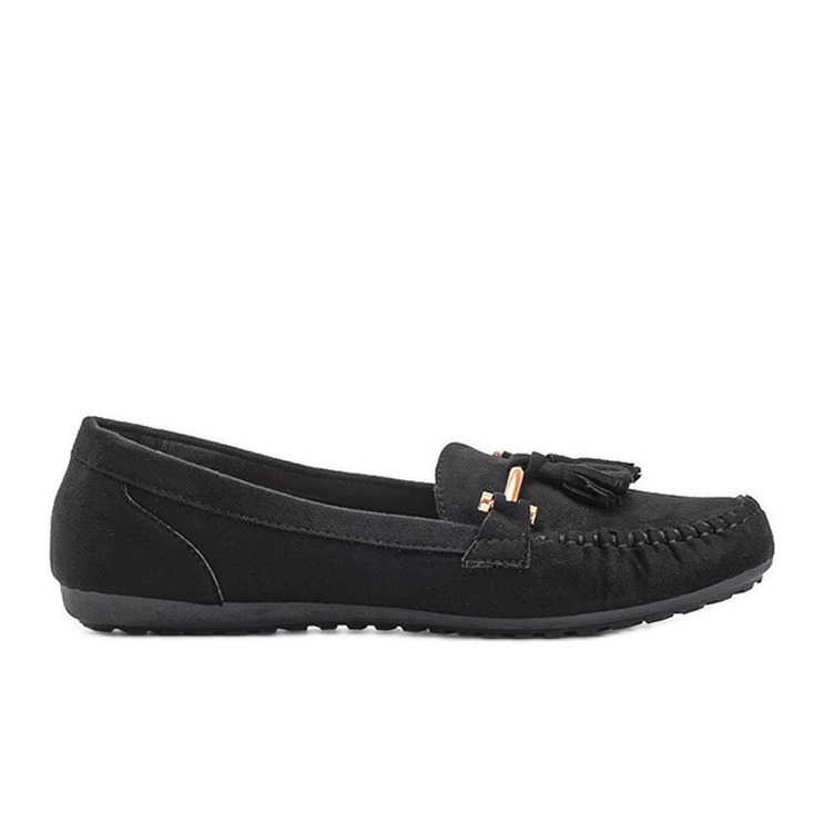 Mocassins en daim noir Aubrey le noir