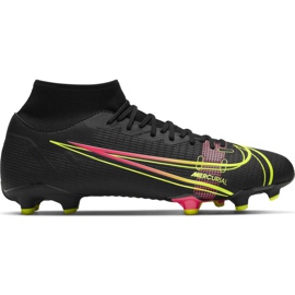 Chaussures de football Nike Mercurial Superfly 8 Academy FG / MG CV0843 090 noir noir