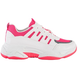 SHELOVET Baskets confortables avec maille BH-001RO blanche rose