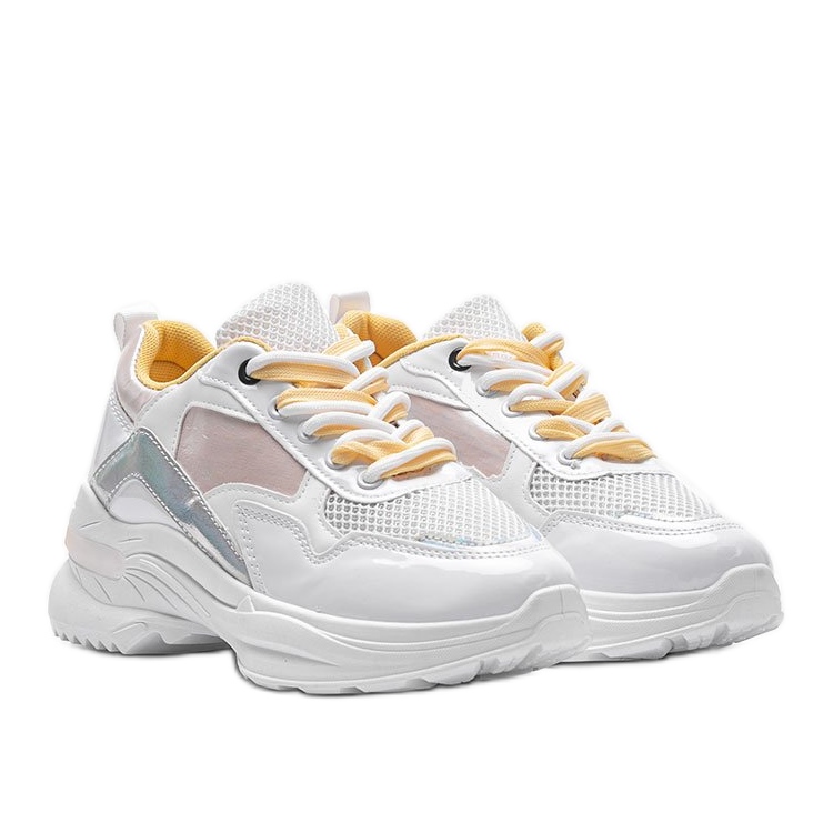 Baskets blanches avec empiècements holographiques Karlie rose