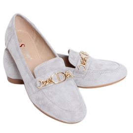 Gris Mocassins femme gris T393P Gris