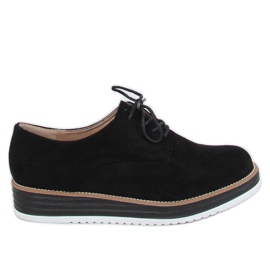 Noir Mocassins à lacets femme 8988-45 Noir le noir