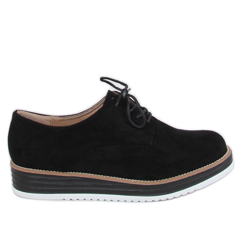 Noir Mocassins à lacets femme 8988-45 Noir le noir