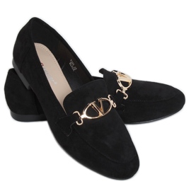 Noir Mocassins femme noirs T395 Noir le noir