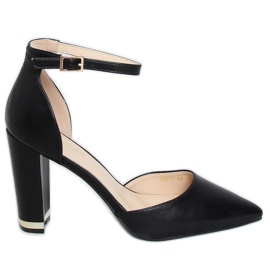 Escarpins sur le poteau noir X8077 Noir