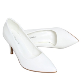 Escarpins blancs pour femmes S-631 Blanc blanche Escarpins blancs pour femmes S-631 Blanc blanche