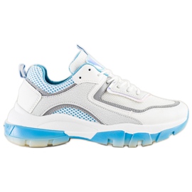 Ideal Shoes Baskets avec insert scintillant blanche multicolore