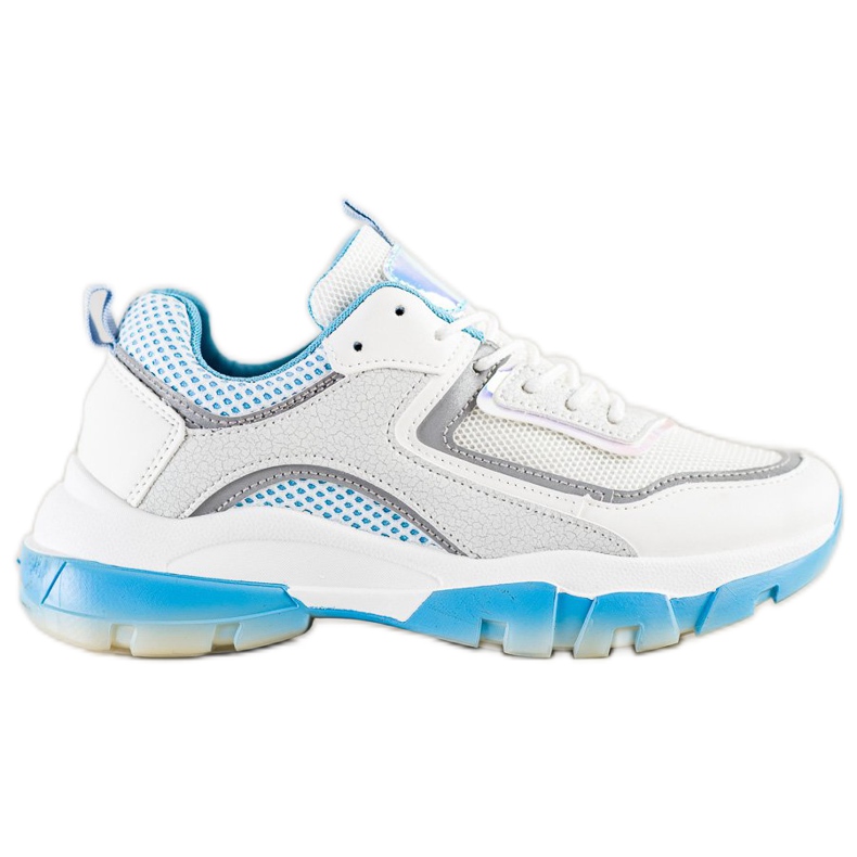 Ideal Shoes Baskets avec insert scintillant blanche multicolore