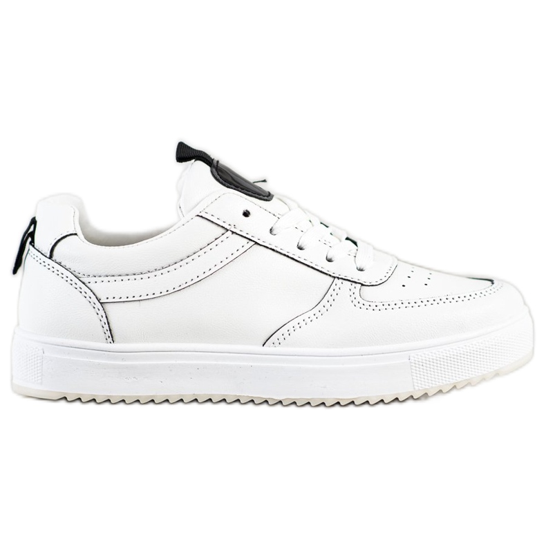 SHELOVET Chaussures de sport en cuir écologique blanche