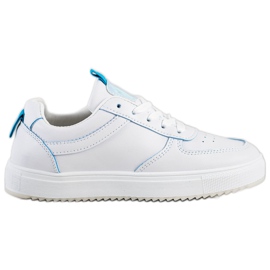 SHELOVET Chaussures de sport en cuir écologique blanc