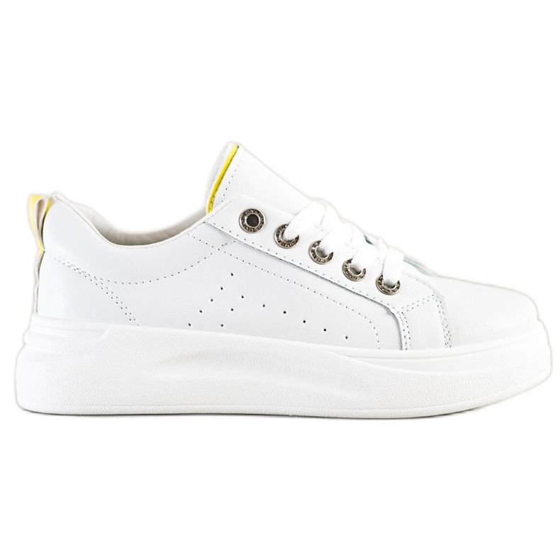 SHELOVET Baskets à la mode sur la plate-forme blanche