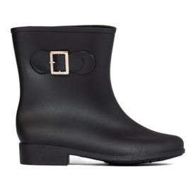 Bottes en caoutchouc noir avec boucle