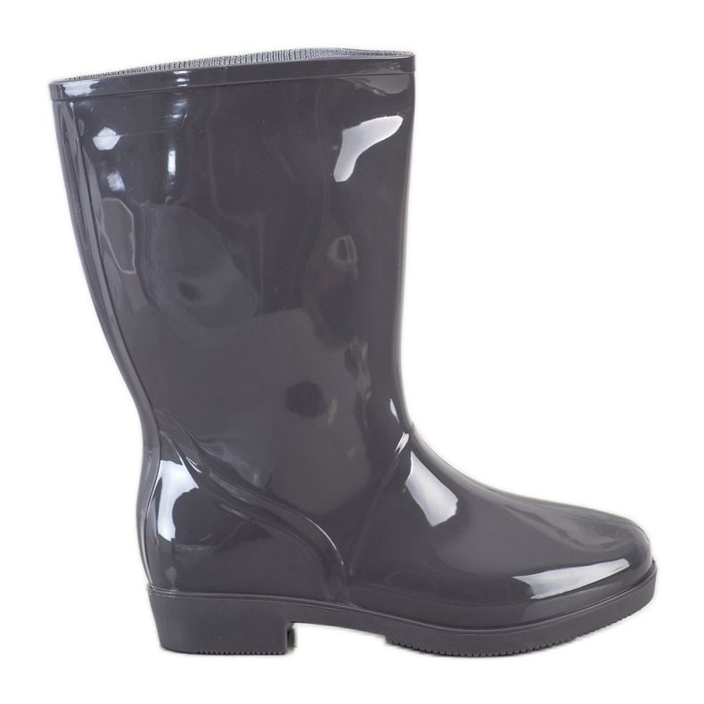 SHELOVET Bottes en caoutchouc hautes brillantes gris