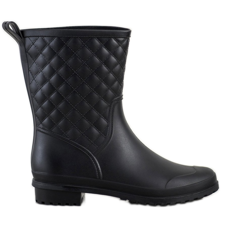 SHELOVET Bottes de pluie matelassées à la mode le noir