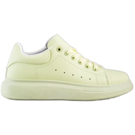 SHELOVET Baskets vertes sur la plate-forme SHELOVET Baskets vertes sur la plate-forme