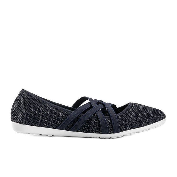 Ballerines en tissu bleu marine LD8E07