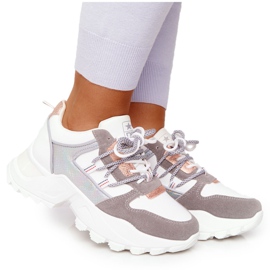 EVE Baskets Femme On A Massive Sole Power White blanc gris