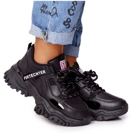 EVE Baskets pour femmes sur une semelle massive noire riant