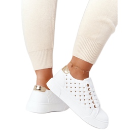 PS1 Sneakers Femme Avec Quilting Fondness Or Blanc doré